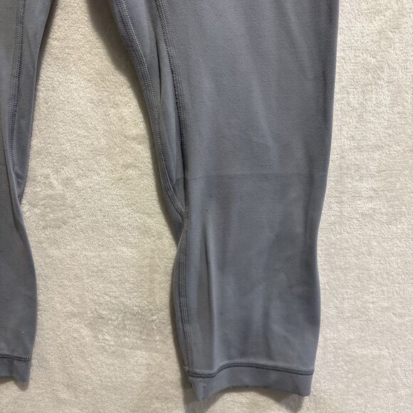 Lululemon Align Crop 21" Nulu Fabric Leggings Chambray Blue Women's Size 6 Yoga - Picture 7 of 16